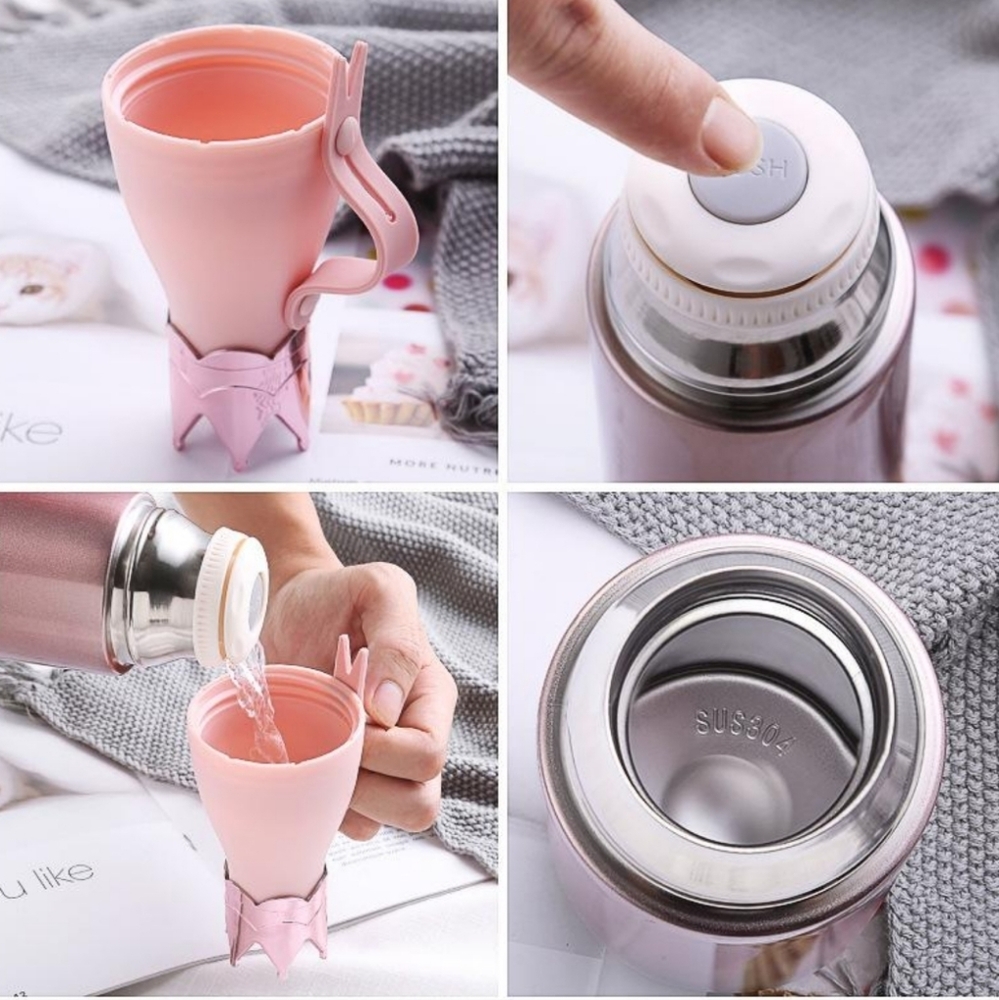 Crown Water Thermos Pink Rose Gold - Picture 2 of 2